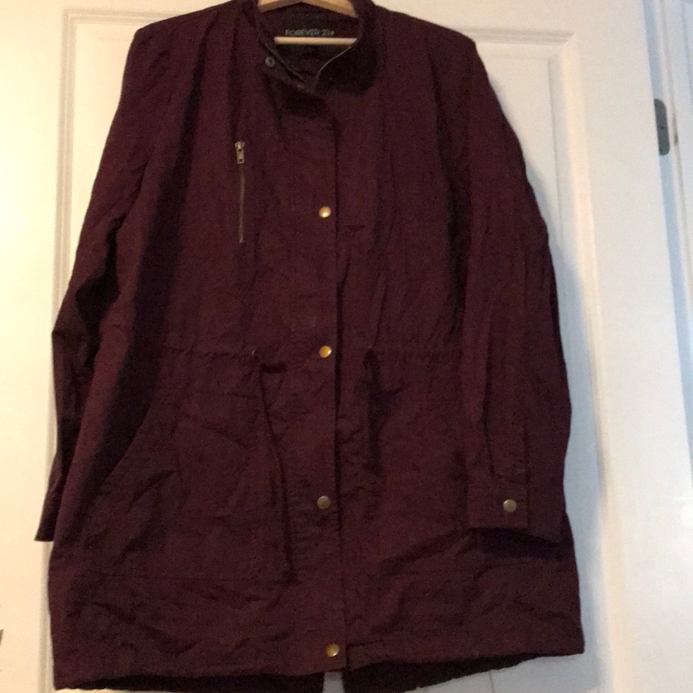 Forever21 Plus Purple Utility Jacket Size 2X